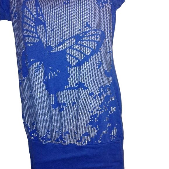 Piper & Blue Graphic Cap Sleeve Tee Blue - Picture 3 of 10